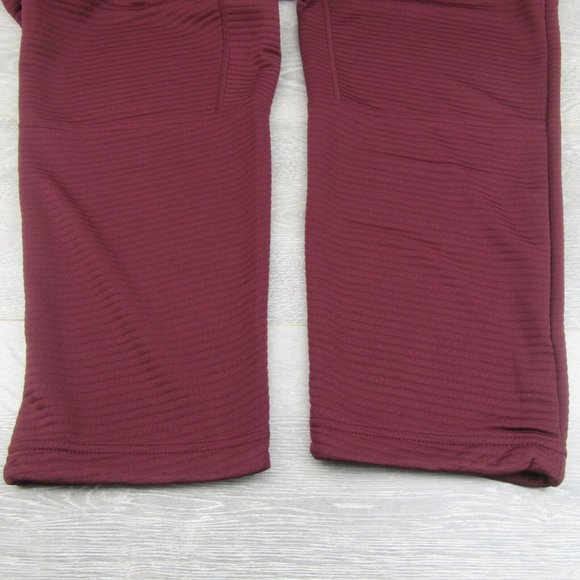 Nike Pro Dri-FIT Fleece Fitness Pants Men's Size Medium Maroon Black NEW - Picture 9 of 13